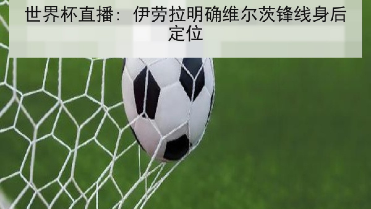 世界杯直播: 伊劳拉明确维尔茨锋线身后定位